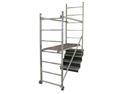 Krause Kleingerüst Corda Arbeitshöhe 3 m mit Rollen