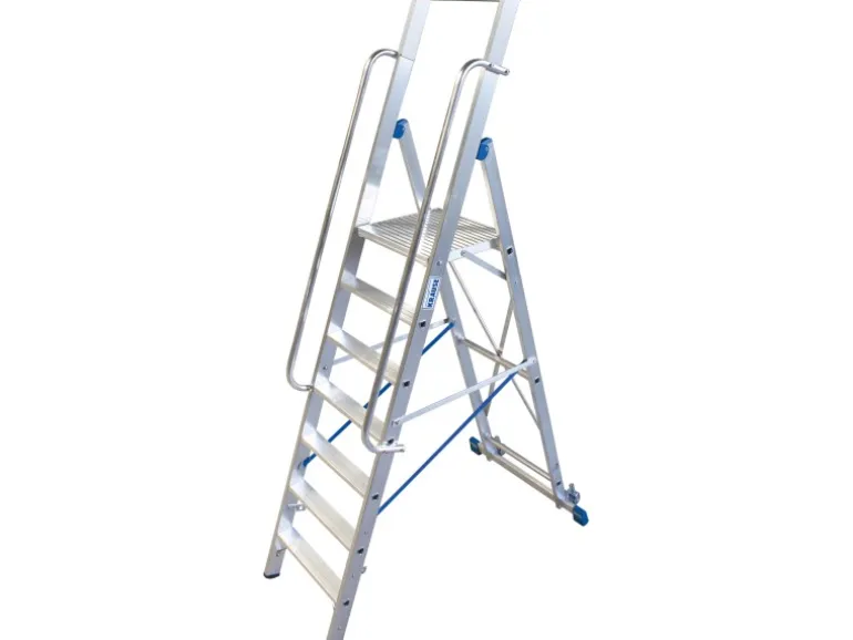 Krause Stufen-Stehlleiter mit großer Standplattform 7 Stufen