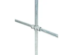 Kreuzstück Durchgehend 90° Silber verzinkt für Stahlrohr Ø 2,7 cm