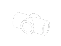 Kreuzstück Durchgehend 90° Silber verzinkt für Stahlrohr Ø 2,7 cm