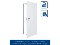 KSI 40 Sicherheitstür 875 mm x 2000 mm x 80 mm DIN Rechts