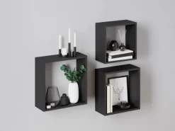 Kubus-Set Meddon 3-teilig Mattschwarz