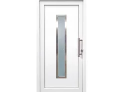 Kunststoff-Haustür 100 cm x 200 cm K016 Anschlag Rechts Weiß