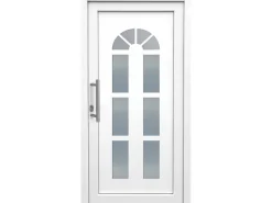 Kunststoff-Haustür 110 cm x 210 cm K012 Anschlag Links Weiß