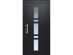 Kunststoff-Haustür 110 cm x 210 cm K017 Anschlag Links Anthrazit/Weiß