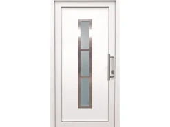 Kunststoff-Haustür 110 cm x 210 cm K014 Anschlag Rechts Weiß