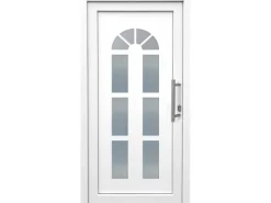 Kunststoff-Haustür 100 cm x 200 cm K012 Anschlag Rechts Weiß