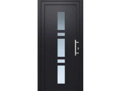 Kunststoff-Haustür 110 cm x 210 cm K017 Anschlag Rechts Anthrazit/Weiß