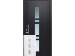 Kunststoff-Haustür 100 cm x 200 cm K017 Anschlag Links Anthrazit/Weiß