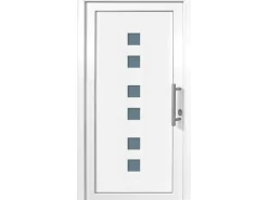 Kunststoff-Haustür 110 cm x 210 cm K018 Anschlag Rechts Weiß