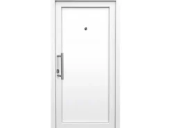 Kunststoff-Haustür 110 cm x 210 cm K008 Anschlag Links Weiß