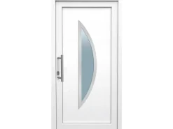 Kunststoff-Haustür 110 cm x 210 cm K015 Anschlag Links Weiß