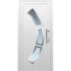 Kunststoff-Haustür 110 cm x 210 cm K023 Weiß Anschlag Rechts