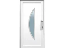 Kunststoff-Haustür 100 cm x 200 cm K015 Anschlag Rechts Weiß