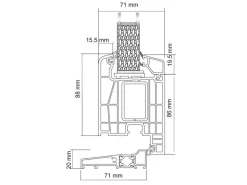 Kunststoff-Haustür K017 Weiß 100 cm x 200 cm Anschlag Rechts
