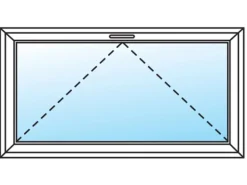Kunststoff-Keller-Kipp-Fenster 2-Fach Verglasung Weiß BxH 55 cm x 45 cm