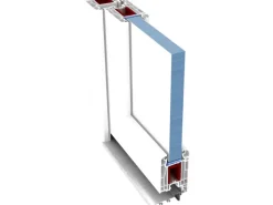 Kunststoff-Nebeneingangstür K504 98 cm x 198 cm DIN R Dekor Mahagoni