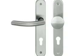 Langschildgarnitur "Jillian-LS" Wohnungstüren Edelstahl Satiniert DIN Rechts