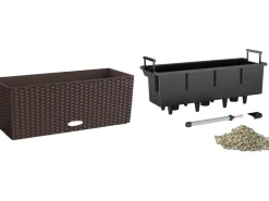 Lechuza® Pflanzgefäß Balconera Cottage 50 Mokka 50 cm x 19 cm