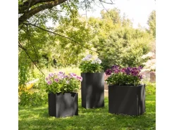 Lechuza® Pflanzgefäß Canto Stone low 40 Graphitschwarz 40 cm x 40 cm