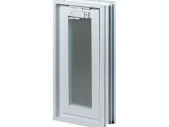 Lüftungsfenster mit Fliegengitter anstatt 2 Glasbausteine 19 cm x 19 cm x 8 cm