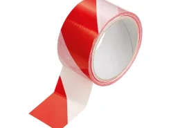 LUX Warnklebeband Rot-Weiß 30 m x 50 mm