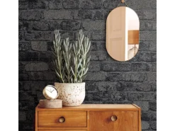 Marburg Vliestapete Imagine Holz/Stein Schwarz