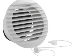 Marley Lüftungsgitter 160 x 125 mm rund mit verstellbarer Jalousie Weiß