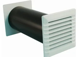 Marley Teleskopkanal Ø 100 mit s. Rückstauklappe für Flachkanal System 100