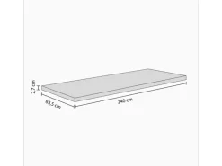 Massivholz Arbeitsplatte Bambus 240 cm x 63,5 cm x 2,7 cm