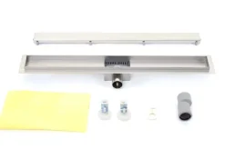 MCW Duschrinne D94d Bodenablauf Abflussrinne Duschablauf Edelstahl Siphon 50-120cm 120cm