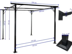 MCW Pergola C42 3,5x3,5m Terracotta