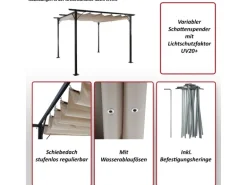 MCW Pergola C42 3,5x3,5m Terracotta
