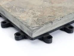 MCW Steinfliese E18 Bodenfliese Steckfliese Balkon/Terrasse Naturstein 11x Je 30x30cm - 1m² Granit Bunt