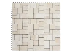 MCW Steinfliese K70 Bodenfliese Steckfliese Balkon/Terrasse Naturstein 11x Je 30x30cm - 1m² Weiß