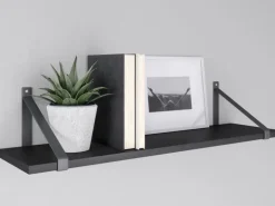 MDF-Wandregal Oldham 1,8 cm x 60 cm x 20 cm Schwarz