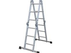 Mehrzweckleiter vierteilig 4 x 3 Sprossen Arbeitshöhe 4,5 m mit Arbeitsplattform