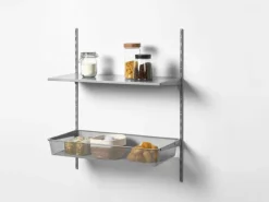 Metall-Drahtgitterkorb 12 cm x 39 cm x 80 cm Weiß