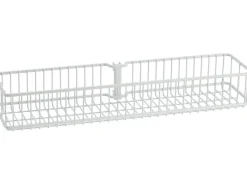 Metall-Drahtkorb 2-reihig 10,5 cm x 43,5 cm Weiß