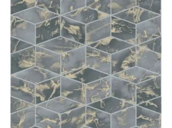 Metropolitan Stories II Vliestapete Grafik Marmor Fliesen grau-gold FSC®