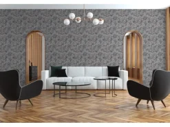 Metropolitan Stories II Vliestapete Grafik Marmor Fliesen dunkelgrau-gold FSC®