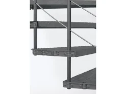 Minka Außentreppe Spino Zink Ø 160 cm Anthrazit Geschosshöhe bis 305 cm