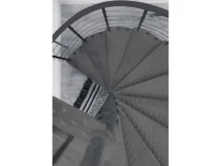 Minka Außentreppe Spino Zink Ø 160 cm Anthrazit Geschosshöhe bis 305 cm