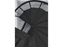 Minka Außentreppe Spino Zink Ø 180 cm Schwarz Geschosshöhe bis 305 cm