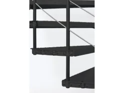 Minka Außentreppe Spino Zink Ø 160 cm Schwarz Geschosshöhe bis 305 cm