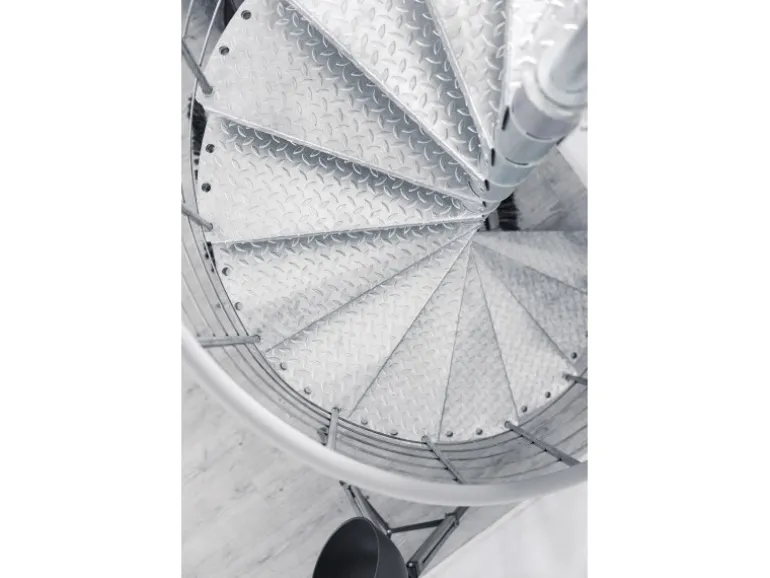 Minka Außentreppe Spino Zink Smart 120 cm Geschosshöhe bis 305 cm