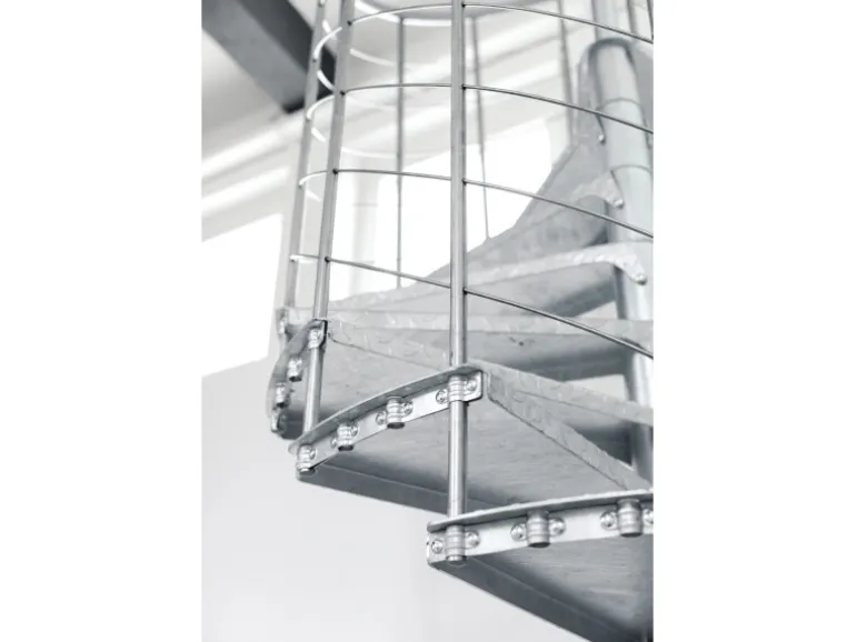 Minka Außentreppe Spino Zink Smart 120 cm Geschosshöhe bis 305 cm