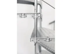 Minka Außentreppe Spino Zink Smart 120 cm Geschosshöhe bis 305 cm