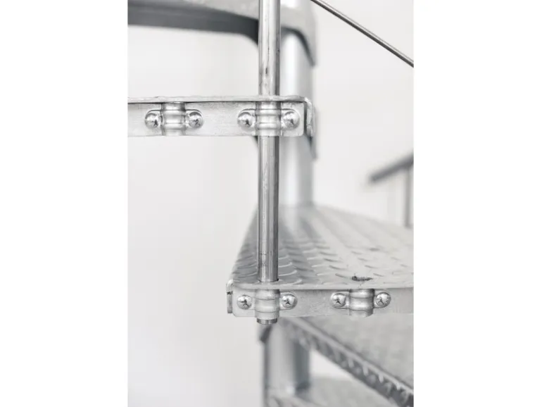 Minka Außentreppe Spino Zink Smart 120 cm Geschosshöhe bis 305 cm