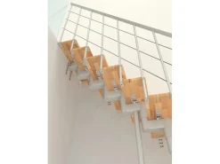 Minka Mittelholmtreppe Comfort Top Turn Buche Weiß Raumhöhe bis 312 cm